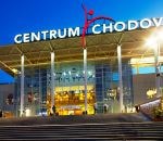 Main entrance to the complex of the Chodov shopping center