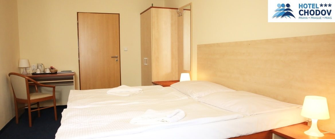 Hotel Chodov Praha - interiér komfortního pokoje kategorie Superior*** v úpravě s dvoulůžkovou postelí